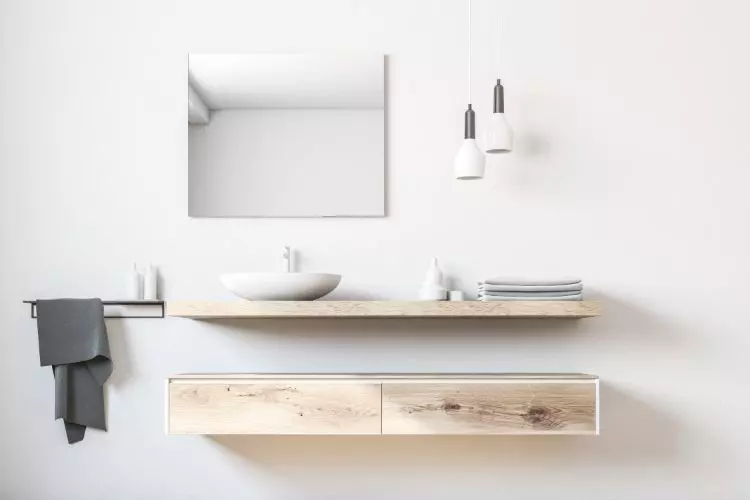 Miroir carré de salle de bain