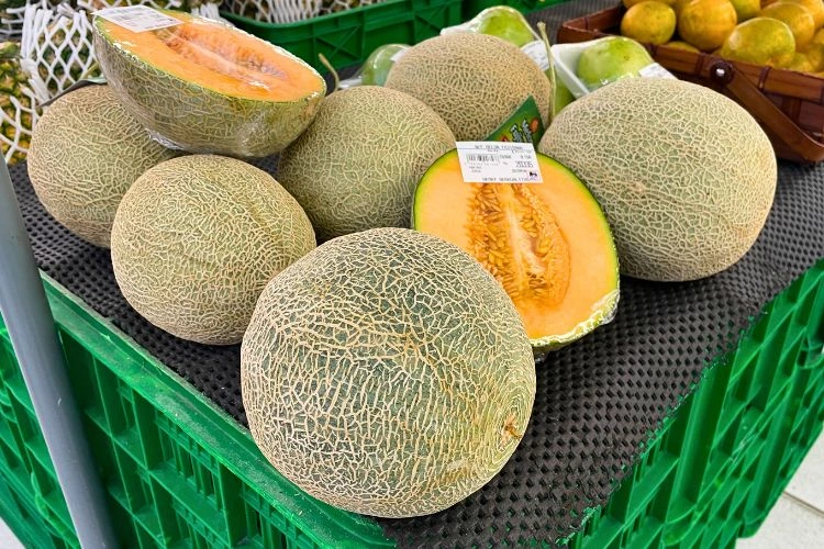 Melon dans un supermarché